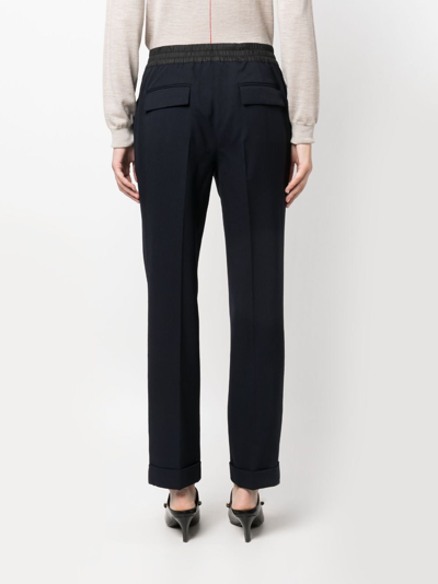 P.a.r.o.s.h Mid-rise Straight-leg Trousers In Blue