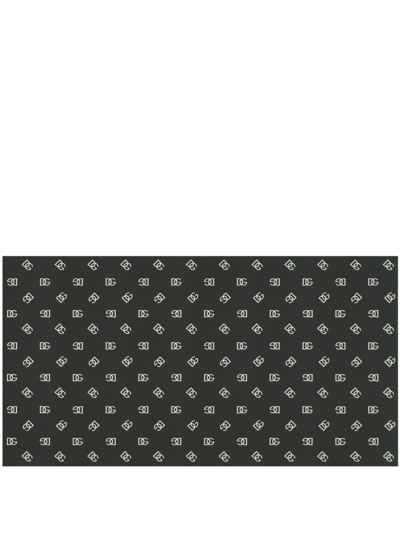 Shop Dolce & Gabbana Monogram-logo Wallpaper In Black