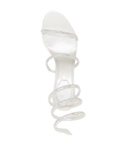 René Caovilla Cleo 80mm Crystal-embellished Sandals In White