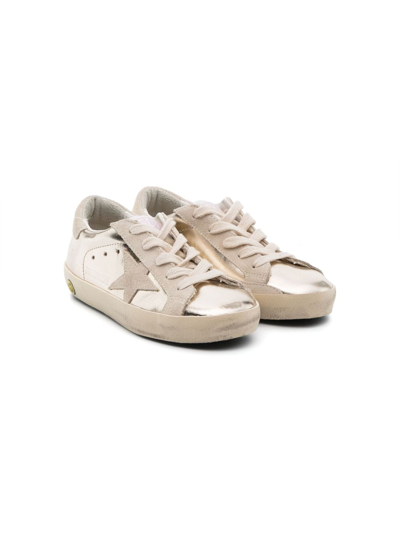Shop Golden Goose Super-star Young Sneakers In Gold