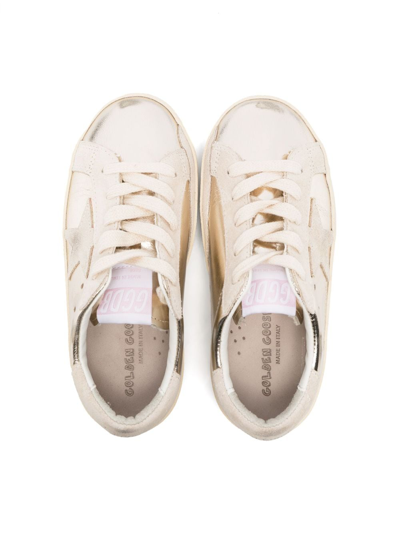 Shop Golden Goose Super-star Young Sneakers In Gold