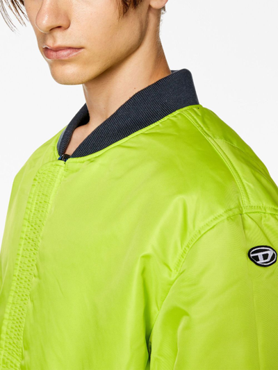 Diesel J-mattan Reversible Bomber Jacket In Blue
