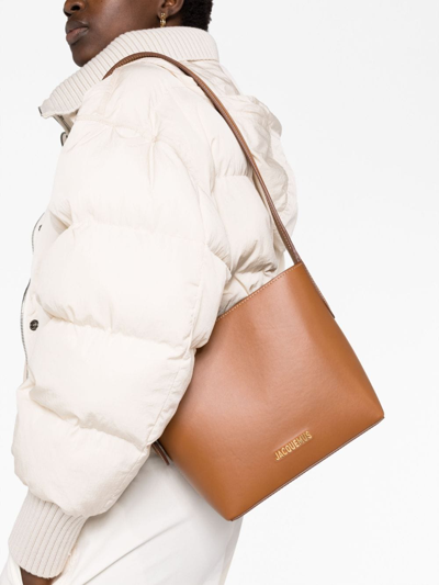 Shop Jacquemus Le Petit Regalo Shoulder Bag In Brown