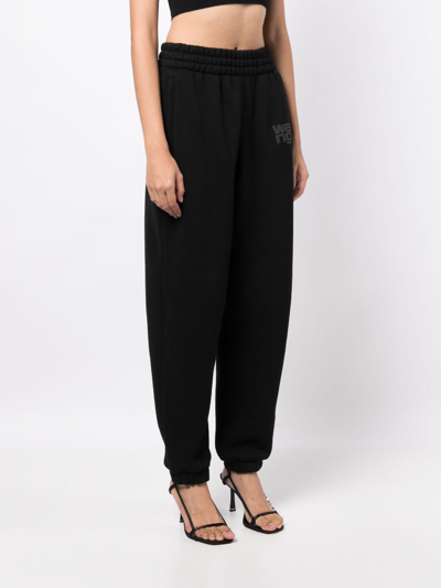 Shop Alexander Wang Logo-print Track Pants In Black