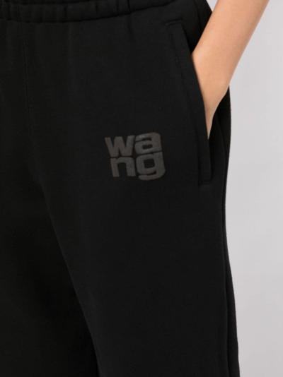 Shop Alexander Wang Logo-print Track Pants In Black
