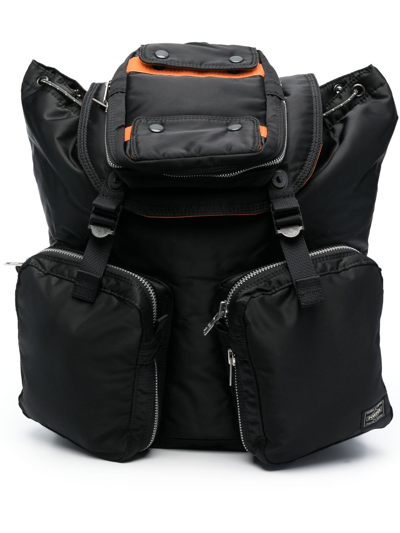Shop Porter-yoshida & Co Tanker Logo-patch Backpack In Black