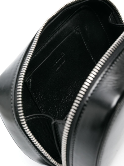 Shop Jil Sander Logo-debossed Leather Belt Bag In Black
