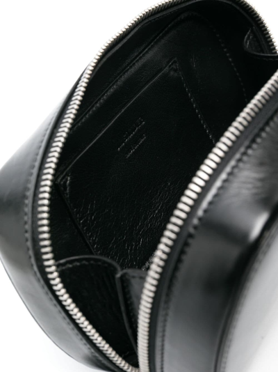 Jil Sander Logo-debossed Leather Belt Bag In Black