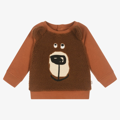 Stella Mccartney Bear-print Fleece Sweatshirt In Brown