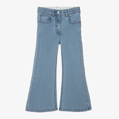 Shop Stella Mccartney Kids Girls Blue Denim Flare Jeans
