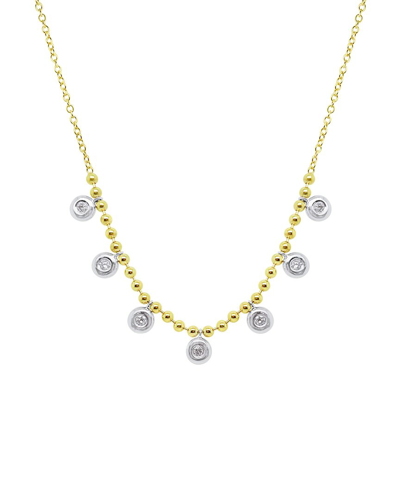 Shop Meira T 14k 0.18 Ct. Tw. Diamond Ball Chain Necklace