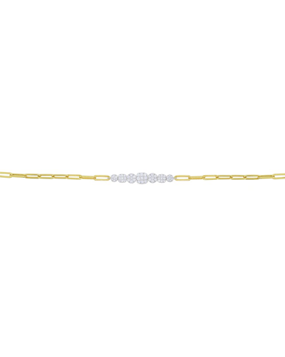 Meira T 14k 0.68 Ct. Tw. Diamond Paperclip Bracelet