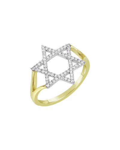 Shop Meira T 14k 0.28 Ct. Tw. Diamond Star Of David Ring
