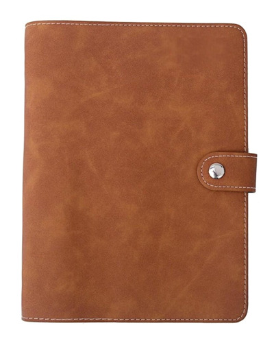Shop Multitasky Vegan Leather Hazel Notebook With Sticky Note Ruler In Brown