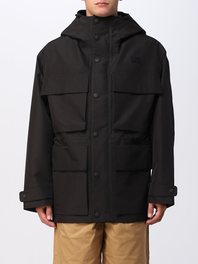 Shop Burberry Parka In Doubled Nylon In Black