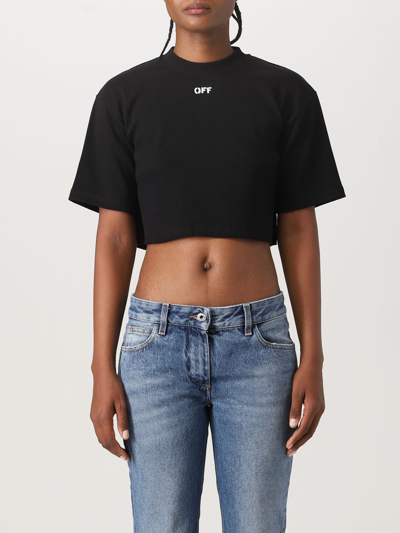 Shop Off-white T-shirt  Woman In Black