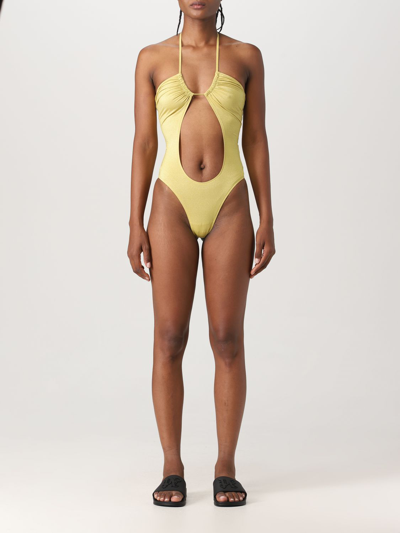 Shop Palm Angels Swimsuit  Woman Color Yellow