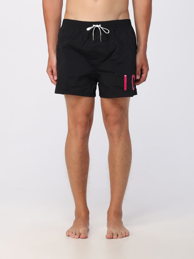 Shop Dsquared2 Icon Swimsuit In Nylon In Black 1