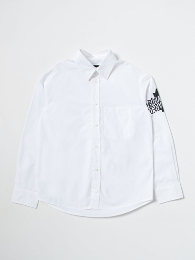 Shop Dsquared2 Junior Shirt  Kids Color White