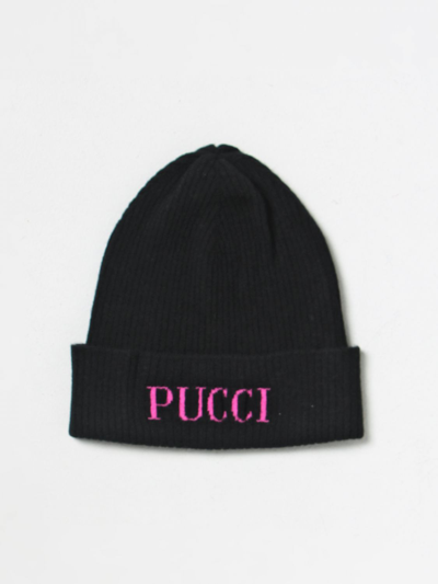 Shop Emilio Pucci Junior Girls' Hats  Kids Color Black
