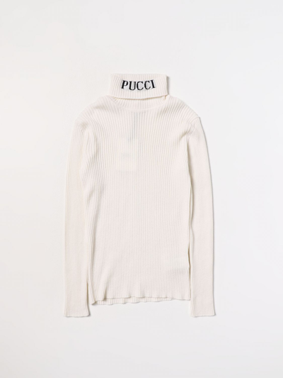 Emilio Pucci Junior Sweater  Kids Color White In White