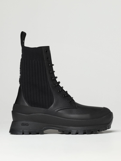 Shop Stella Mccartney Ankle Boots In Synthetic Leather And Fabric In Black