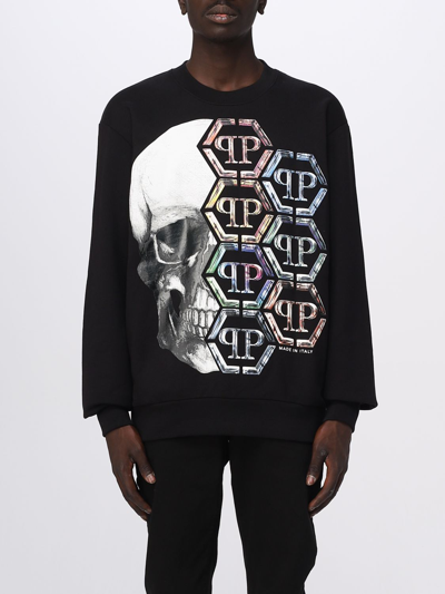 Shop Philipp Plein Sweatshirt  Men Color Black