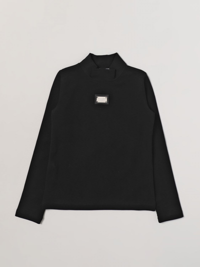 Shop Dolce & Gabbana Sweater In Stretch Cotton In Black