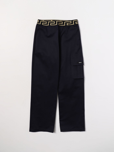Young Versace Pants  Kids Color Blue In Blue