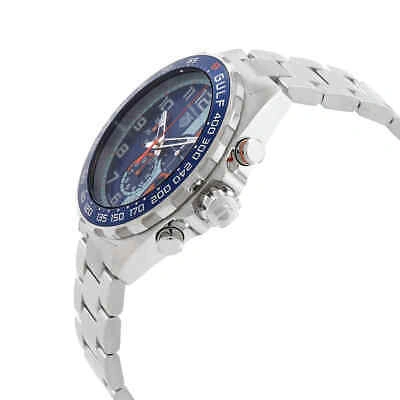 Pre-owned Tag Heuer Formula 1 X Gulf Chronograph Quartz Blue Dial Men's Watch