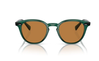 Pre-owned Oliver Peoples 0ov5454su Desmon Sun 176353 Translucent Teal/cognac Sunglasses In Orange
