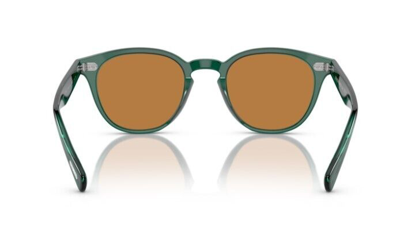 Pre-owned Oliver Peoples 0ov5454su Desmon Sun 176353 Translucent Teal/cognac Sunglasses In Orange