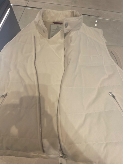 Pre-owned Brunello Cucinelli Mens Jacket In White
