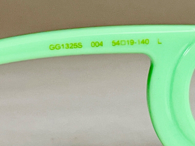 Pre-owned Gucci Couture 1325 Green Gg Logo 004 Narrow Fashion Rectangle Sunglasses Gg1325s