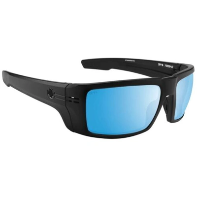 Pre-owned Spy Optic Rebar Sunglasses Polarized Happy Boost Matte Black Blue Lens 3day Ship
