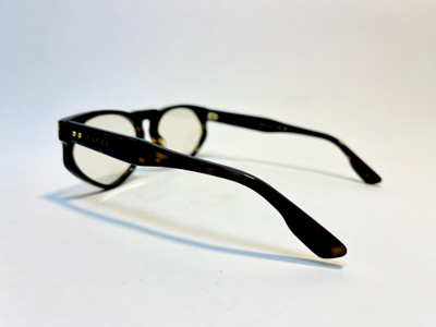 Pre-owned Gucci Brown Marble Wood Yellow 1248 Unisex Chunky Gg1248s Style Sunglasses 001