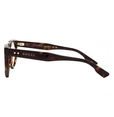 Pre-owned Gucci Brown Marble Wood Yellow 1248 Unisex Chunky Gg1248s Style Sunglasses 001