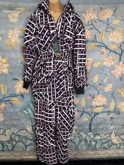 Pre-owned Free People All Prepped Printed Ski Suit Size L In Multicolor