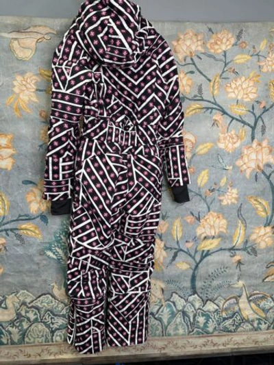 Pre-owned Free People All Prepped Printed Ski Suit Size L In Multicolor