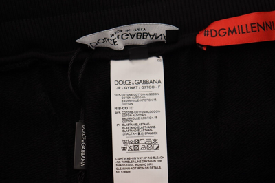 Pre-owned Dolce & Gabbana Pants Black Cotton Men Jogger Trousers It56/w42/xl Rrp 820usd