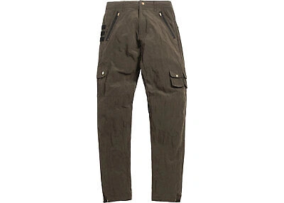 Shop Pre-owned Kith Men's Black Olive Field Pant 2/0 Crinkle Nylon Kh6220 Sz 32 In Green
