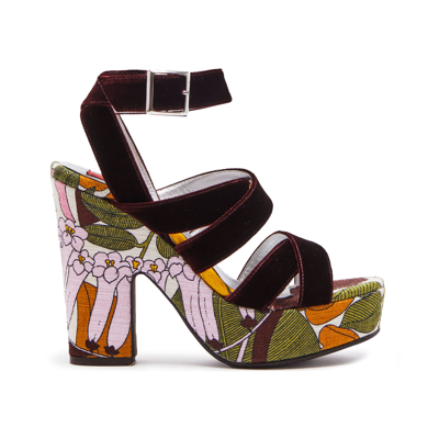 Shop La Doublej Medal Wedge In Big Flower Rose