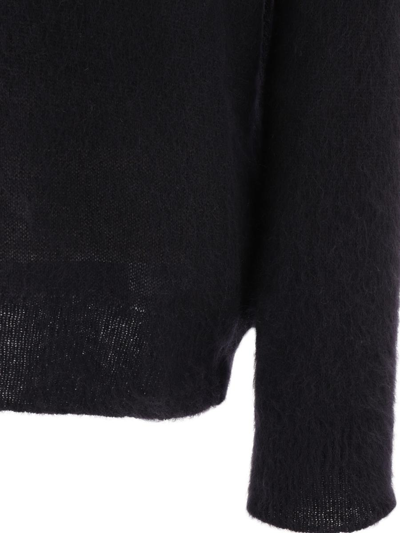 Shop Off-white "mohair Arrow Knit" Sweater In Black
