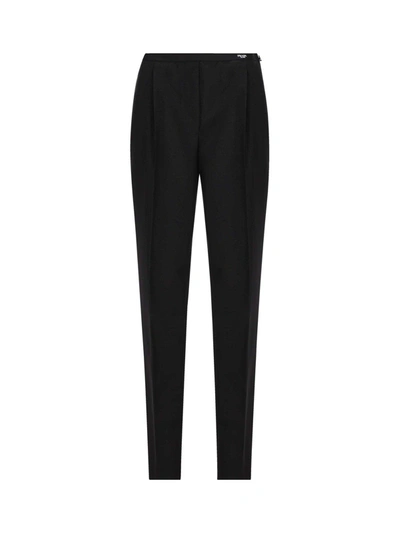 Shop Prada High Waist Tailored Trousers In Nero