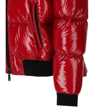 Shop Dsquared2 Glossy Puff Red Puffer