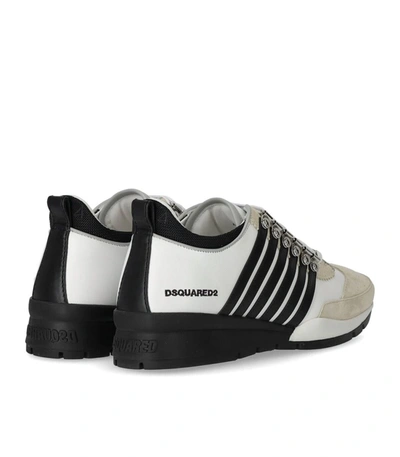 Shop Dsquared2 Legendary Suede White Black Sneaker