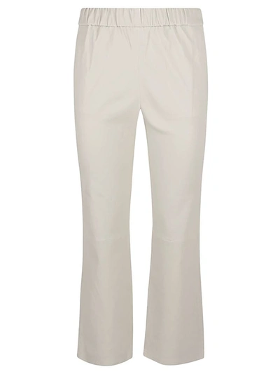 Shop Enes Leather Trousers In White