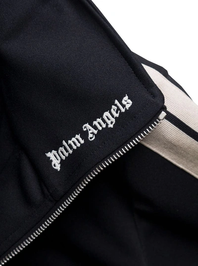 Shop Palm Angels Highneck Track Jacket In Black
