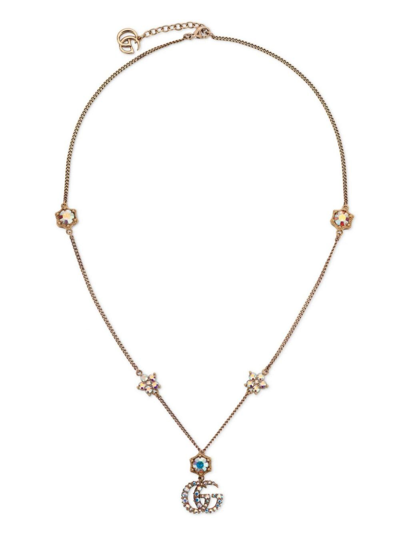 Shop Gucci Gold-tone Double G Pendant Necklace