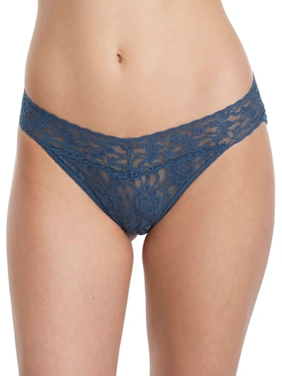 Shop Hanky Panky Signature Lace V-kini In Deep Water